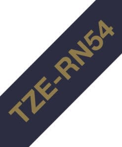 Textilband TZe-RN54 n. klebend gold auf marineblau 24mm x 4m
