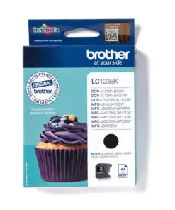 Brother Tintenpatrone LC-123BK Schwarz (ca. 600 Seiten)