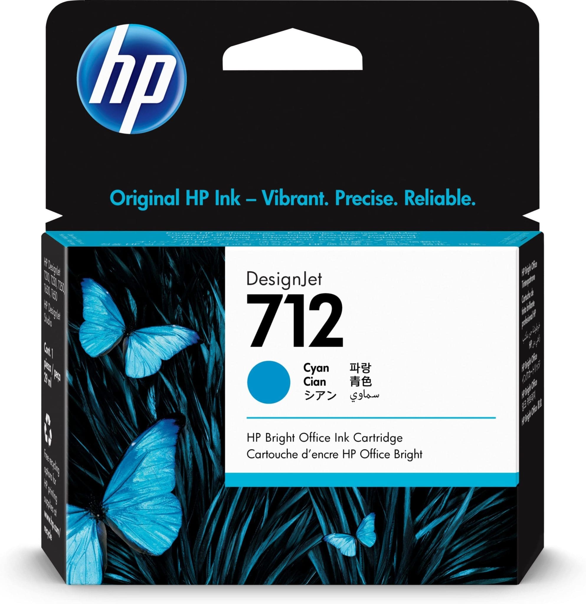 HP 712 Cyan DesignJet Druckerpatrone, 29 ml HP 712 Cyan DesignJet Druckerpatrone, 29 ml