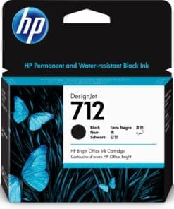 HP 712 Schwarz DesignJet Druckerpatrone, 80 ml