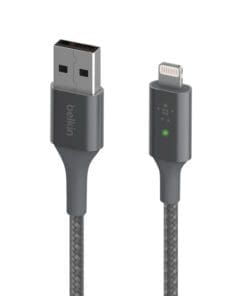 Alternative view of Belkin Smart LED USB-A auf Lightning Kabel, 1,2m, grau
