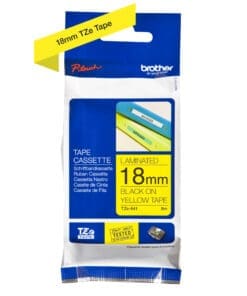 Schriftband TZe-641 (lam.) Schwarz auf Gelb BxL 18mm x 8m Schriftband TZe-641 (lam.) Schwarz auf Gelb BxL 18mm x 8m – Bild 3
