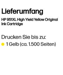 HP Tintenpatrone Nr. 951XL CN048AE Gelb (ca. 1500 Seiten) HP Tintenpatrone Nr. 951XL CN048AE Gelb (ca. 1500 Seiten) – Bild 3