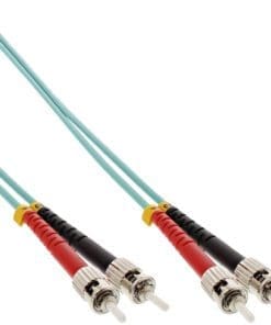 InLine® LWL Duplex Kabel, ST/ST, 50/125µm, OM3, 25m, türkis