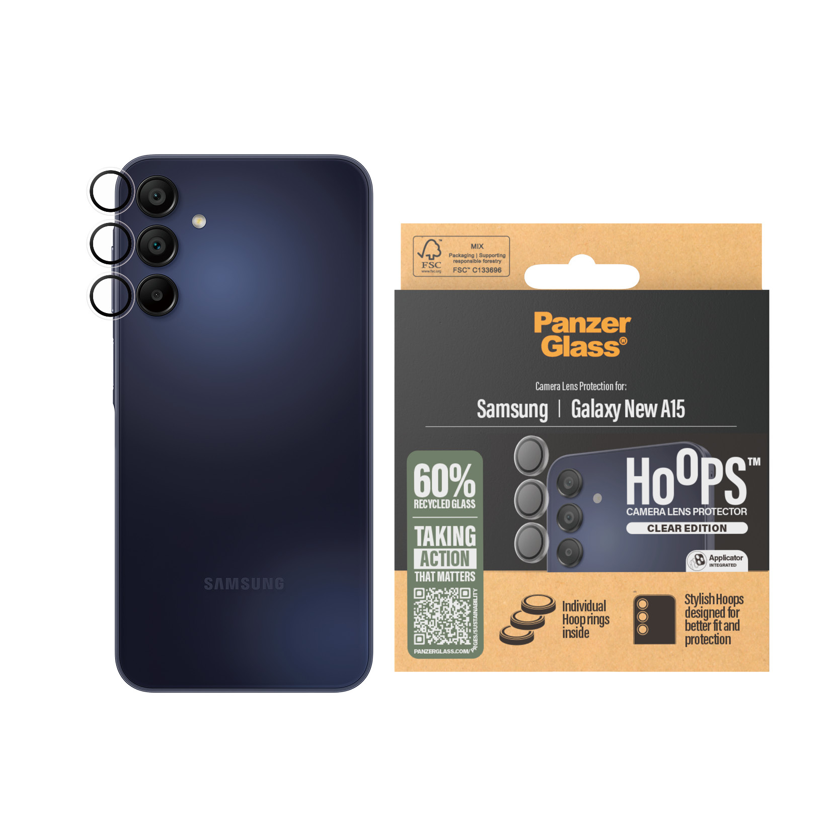 PanzerGlass Hoops Clear Lens Protector Samsung A16 PanzerGlass Hoops Clear Lens Protector Samsung A16 – Bild 2