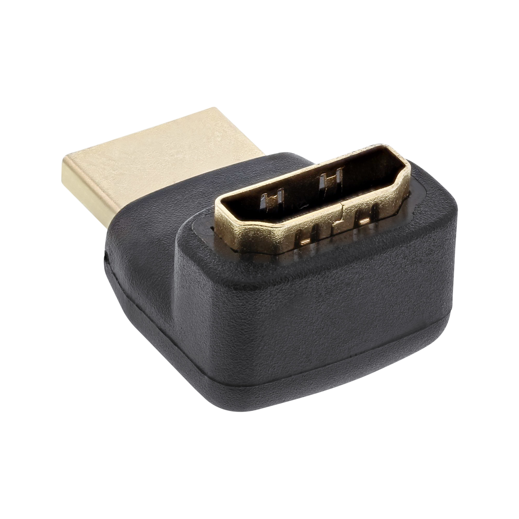 InLine® HDMI Adapter, Stecker / Buchse, gewinkelt oben, vergoldete Kontakte, 4K2K, schwarz InLine® HDMI Adapter, Stecker / Buchse, gewinkelt oben, vergoldete Kontakte, 4K2K, schwarz – Bild 2