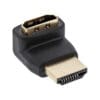 InLine® HDMI Adapter, Stecker / Buchse, gewinkelt oben, vergoldete Kontakte, 4K2K, schwarz