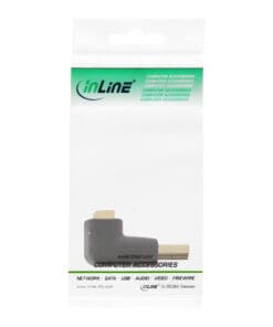 InLine® HDMI Adapter, Stecker / Buchse, gewinkelt oben, vergoldete Kontakte, 4K2K, schwarz InLine® HDMI Adapter, Stecker / Buchse, gewinkelt oben, vergoldete Kontakte, 4K2K, schwarz – Bild 3