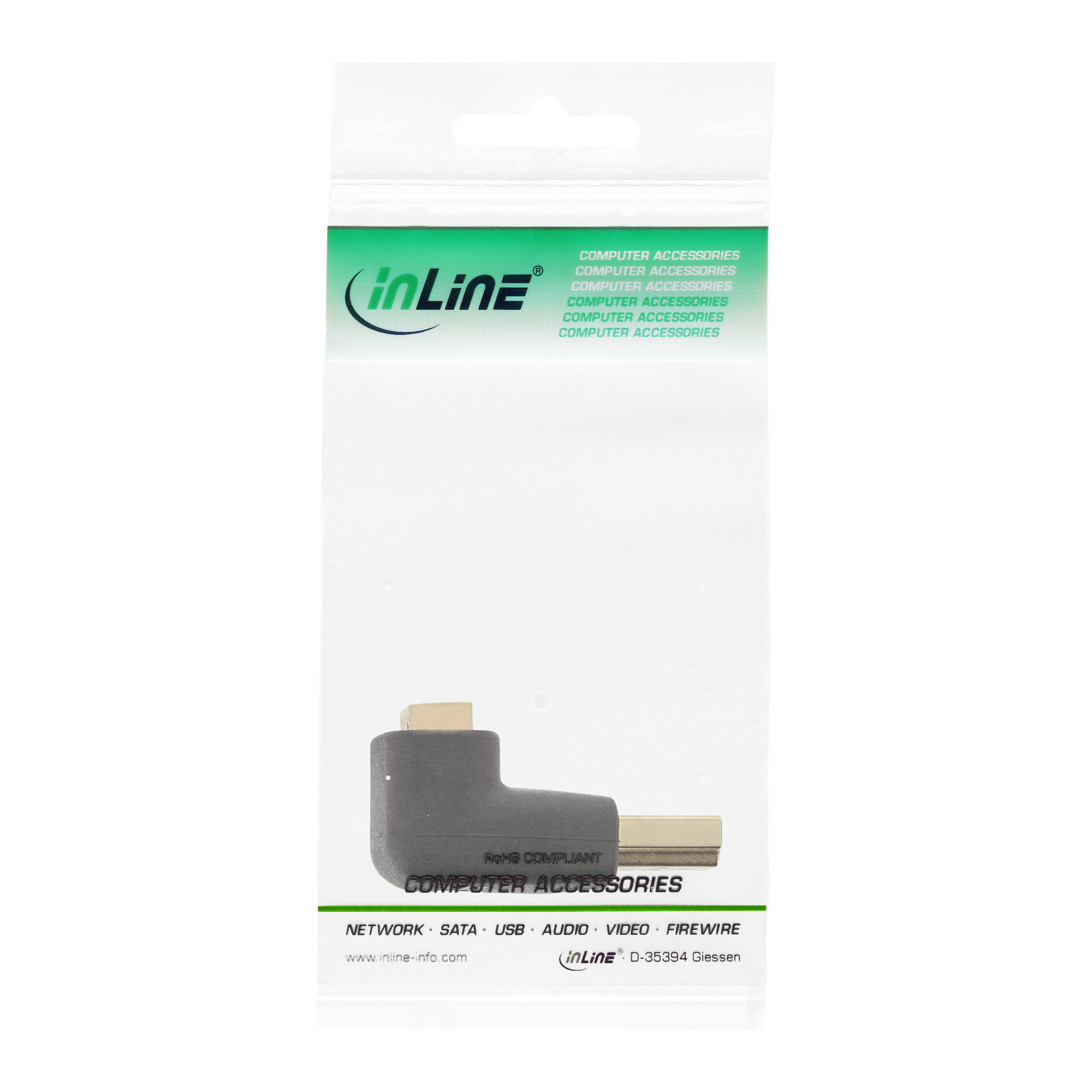 InLine® HDMI Adapter, Stecker / Buchse, gewinkelt oben, vergoldete Kontakte, 4K2K, schwarz InLine® HDMI Adapter, Stecker / Buchse, gewinkelt oben, vergoldete Kontakte, 4K2K, schwarz – Bild 3