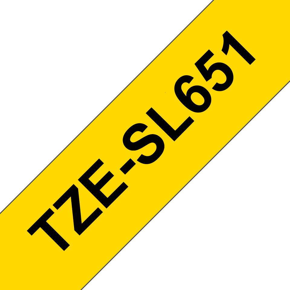 Brother TZe-SL651 gelb/schwarz, 24 mm, selbstlaminierend, 8 m Brother TZe-SL651 gelb/schwarz, 24 mm, selbstlaminierend, 8 m