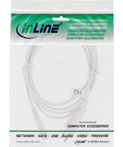 Alternative view of InLine® Netzkabel, Netzstecker auf Euro 8 C7 Stecker, weiß, 3,0m, weiß