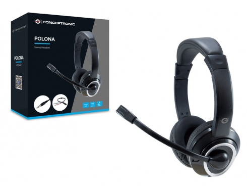 Conceptronic POLONA02BA Klinke 3.50mm Headset Conceptronic POLONA02BA Klinke 3.50mm Headset – Bild 3