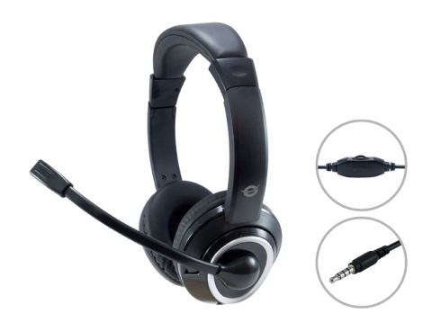 Conceptronic POLONA02B Klinke 3.50mm Headset Conceptronic POLONA02B Klinke 3.50mm Headset – Bild 2