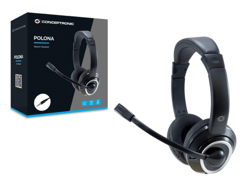 Conceptronic POLONA02B Klinke 3.50mm Headset Conceptronic POLONA02B Klinke 3.50mm Headset – Bild 3