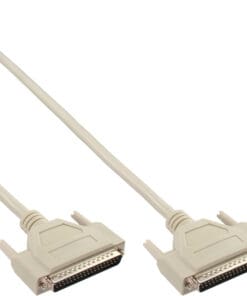 InLine® Serielles Kabel, 37pol Stecker / Stecker, vergossen, 1:1 belegt, 1m
