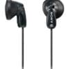 SONY Einstiegs-In-Ohr-Kopfhörer MDR-E9 schwarz-transparent Einfach zu bedienender, kompakter und portabler CD-Player DM-24 von Denver mit LCD Display zur Anzeige der Tracks.