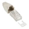 Crimpstecker RJ45 geschirmt, mit Knickschutz und Einfädelhilfe, 10er Pack InLine® Kabel Gummi Clipper, 6 Stück