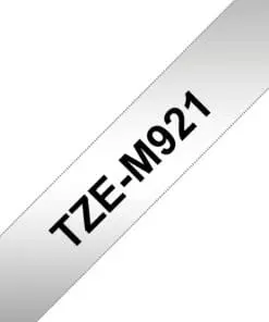 Brother TZe-M921 silber-metallic /schwarz, 9 mm 8 m laminiert