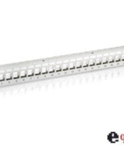 equip 24-Port Keystone Patchpanel Cat.6 geschirmt (lichtgrau)