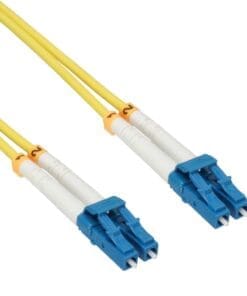 InLine® LWL Duplex Kabel, LC/LC, 9/125µm, OS2, 20m, gelb