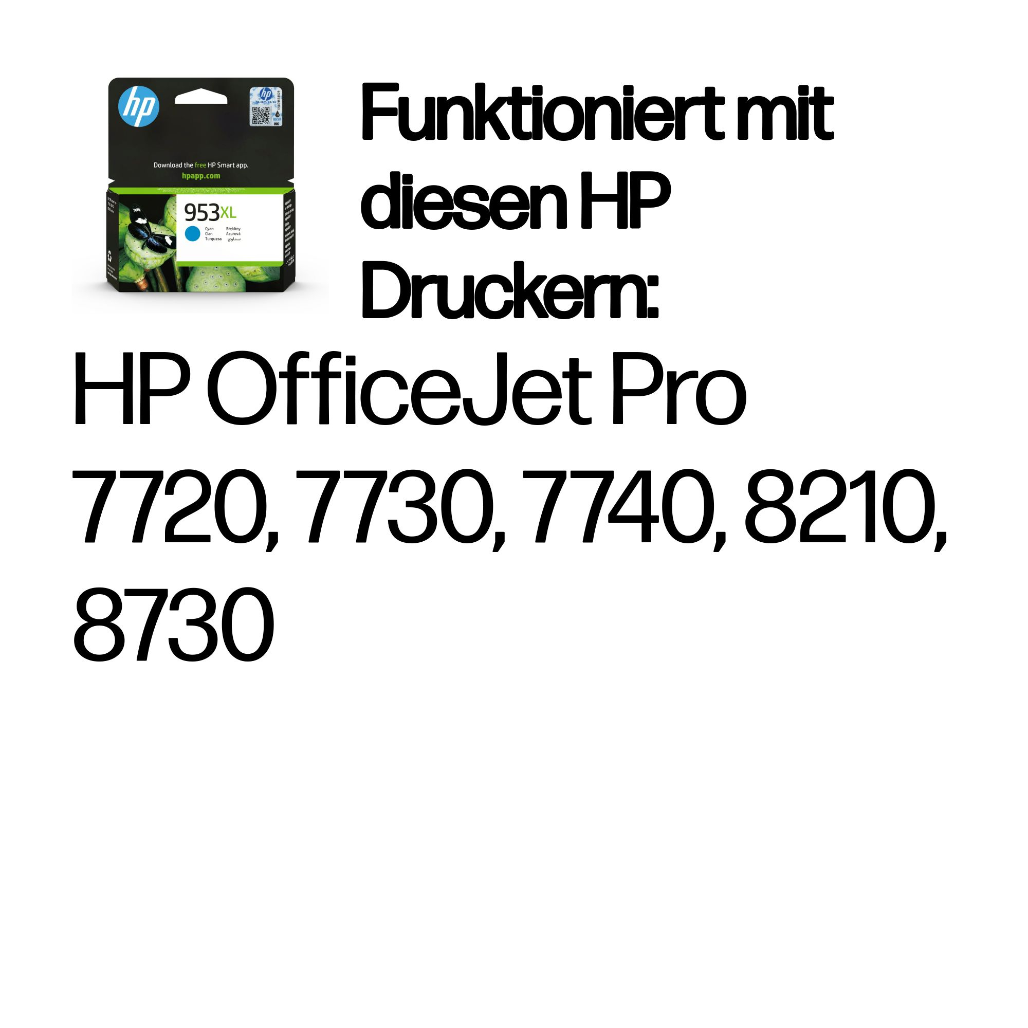 HP Tintenpatrone Nr. 953XL F6U16AE Cyan (ca. 1.450 Seiten) HP Tintenpatrone Nr. 953XL F6U16AE Cyan (ca. 1.450 Seiten) – Bild 2