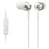 SONY In-Ear Kopfhörer mit Headsetfunktion, Weiß Faltbarer Einstiegskopfhörer mit Headsetfunktion im stylischen Design mit hervorragendem Klang. Ideal für Walkman, iPod oder andere MP3-Player.