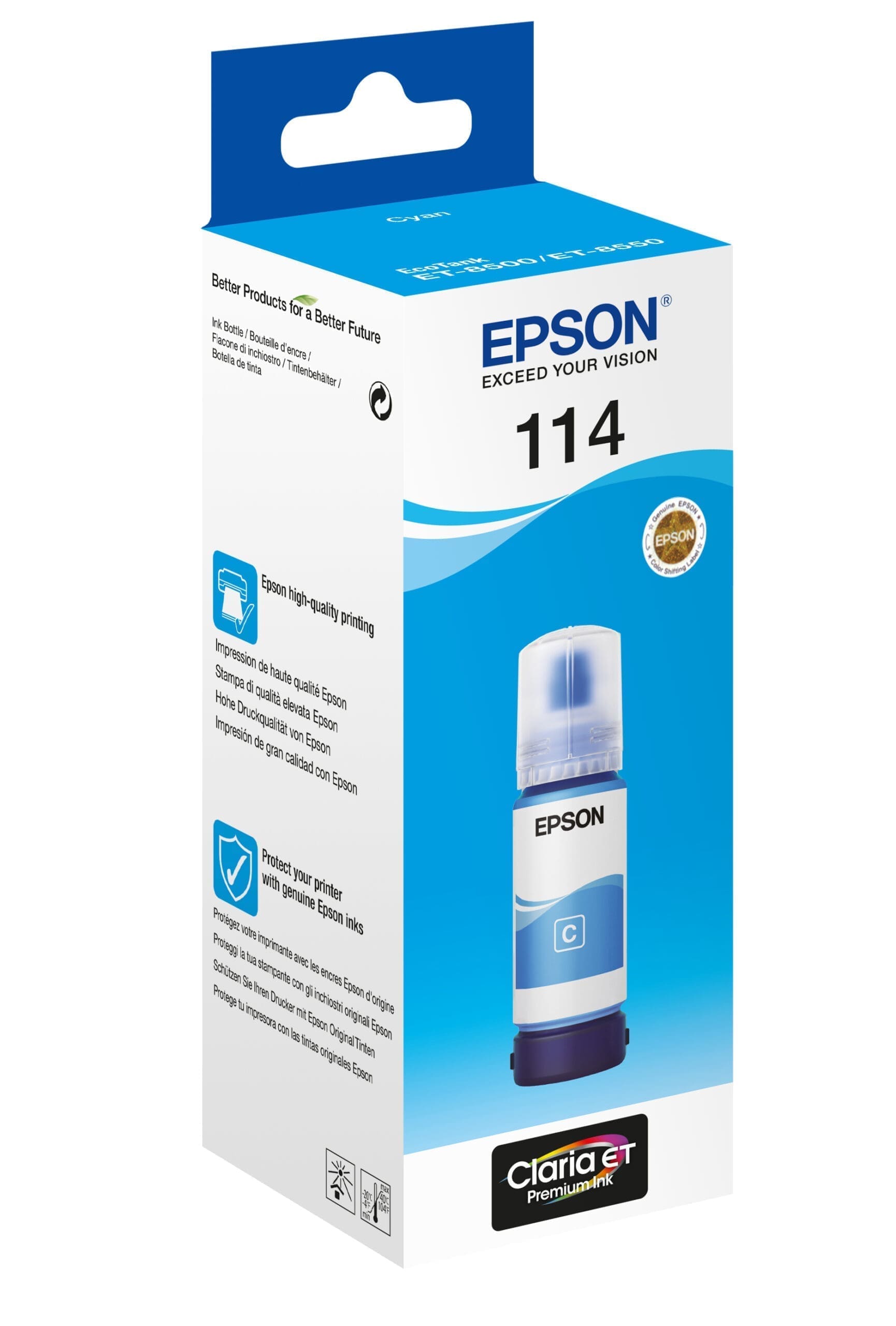 Epson Tintenflasche 114 Cyan (70ml) Epson Tintenflasche 114 Cyan (70ml) – Bild 2