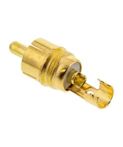 Alternative view of InLine® Cinchstecker Lötversion, Metall silber, Ring rot, für 6mm Kabel
