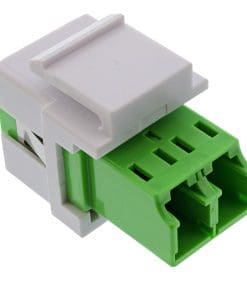 Alternative view of InLine® LWL Keystone Snap-in Kupplung weiß, Duplex LC/LC, single, grün, Keramik