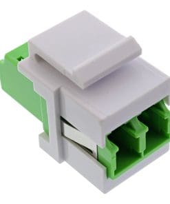 InLine® LWL Keystone Snap-in Kupplung weiß, Duplex LC/LC, single, grün, Keramik