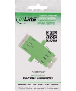 InLine® LWL Kupplung, Duplex LC/LC, singlemode, grün, Keramik-Hülse, zum Einbau InLine® LWL Kupplung, Duplex LC/LC, singlemode, grün, Keramik-Hülse, zum Einbau – Bild 3