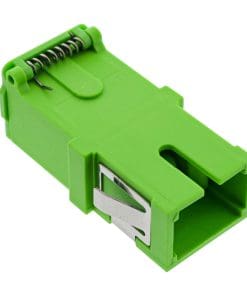 Alternative view of InLine® LWL-Kupplung, Simplex SC/SC, SM, Keramik-Hülse, mit Shutter, grün
