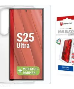 DISPLEX Panzerglas 10H inklusive Handyhülle transparent für Samsung Galaxy S25 Ultra