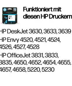 Alternative view of HP Tintenpatrone Nr. 302 F6U66AE Schwarz (ca. 170 Seiten)