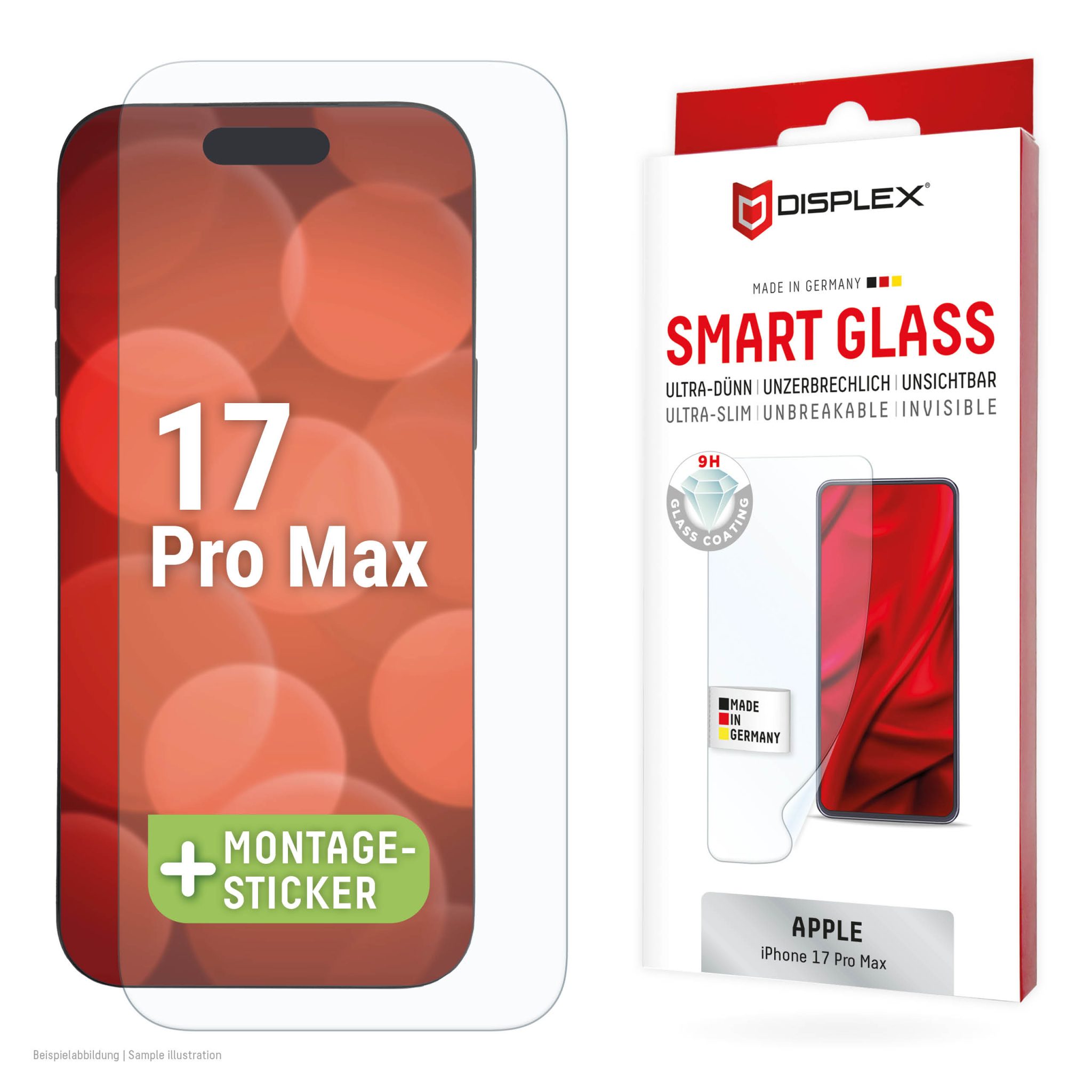 DISPLEX Panzerfolie 9H für iPhone 17 Pro Max DISPLEX Panzerfolie 9H für iPhone 17 Pro Max