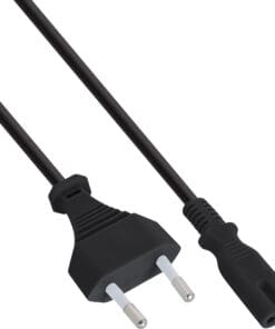InLine® Netzkabel, Netzstecker auf Euro 8 C7 Stecker, 0,3m, schwarz
