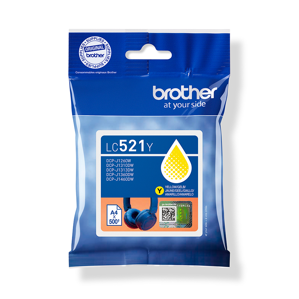 Brother Tintenpatronen LC-521Y Gelb (ca. 500 Seiten) Brother Tintenpatronen LC-521Y Gelb (ca. 500 Seiten)