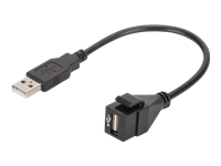 DIGITUS USB 2.0 KS-Modul mit 16 cm Kabel (Buchse/Stecker)