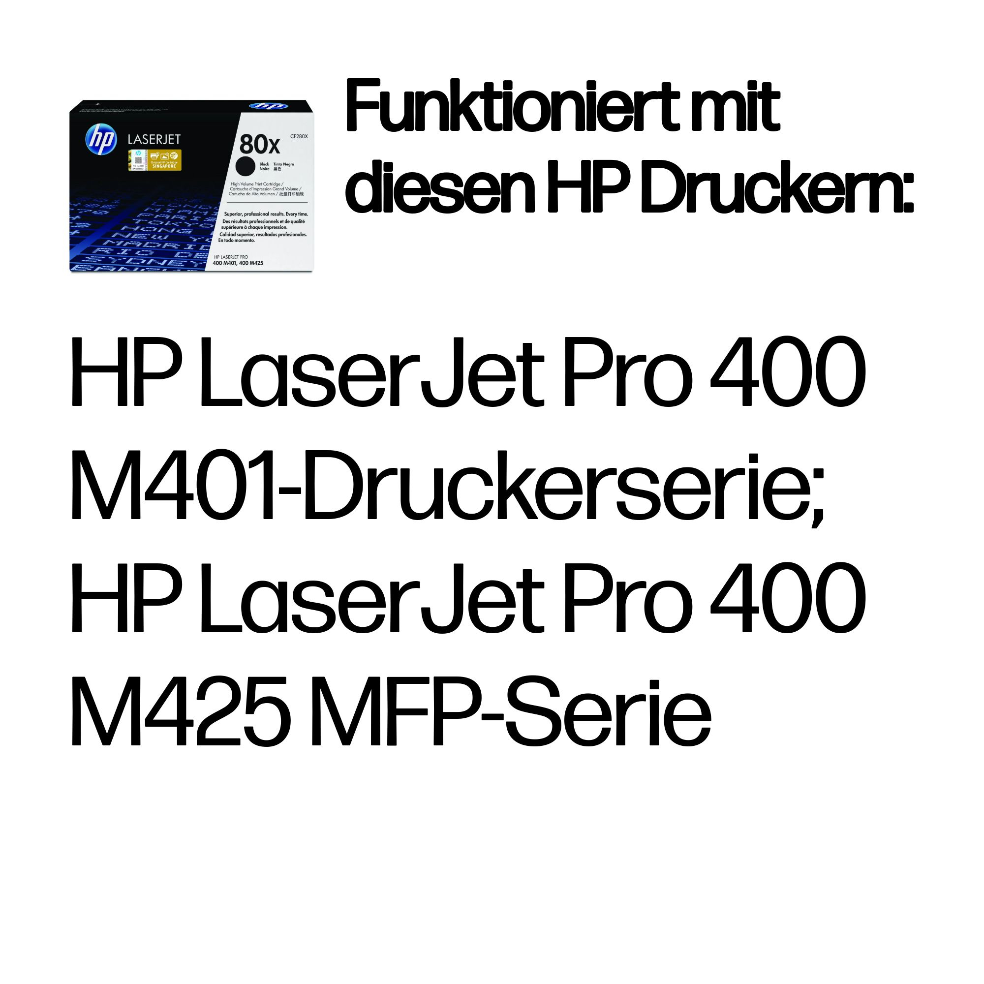 HP Toner CF280X Schwarz (ca. 6.900 Seiten) HP Toner CF280X Schwarz (ca. 6.900 Seiten) – Bild 2