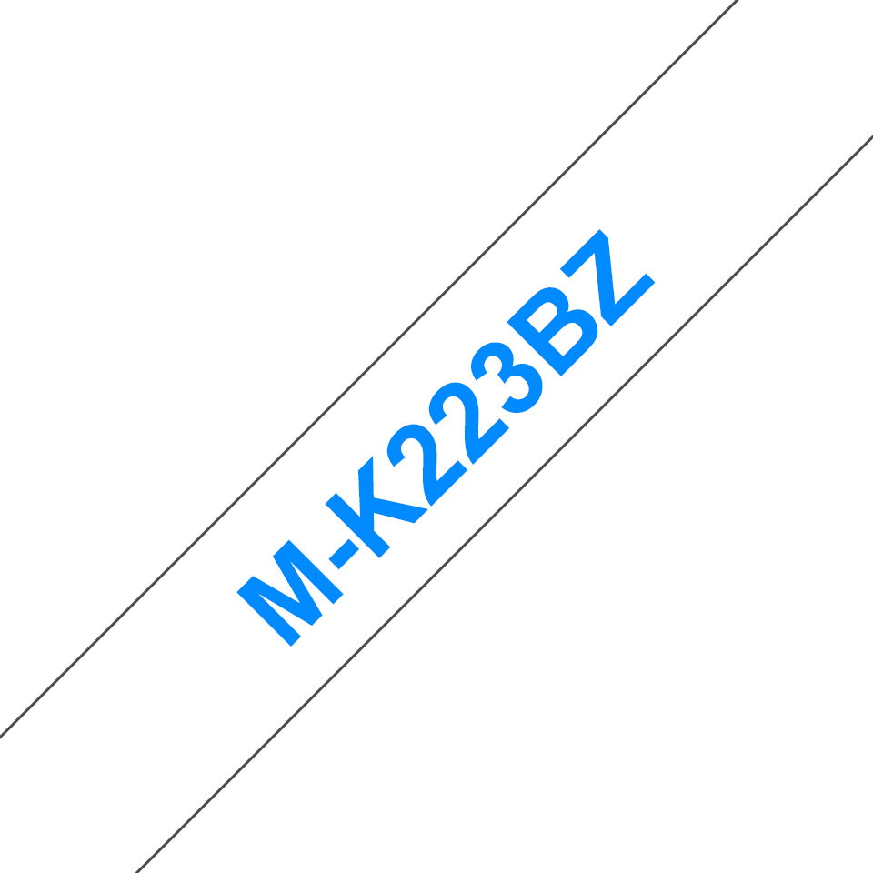 Schriftband M-K223 (nicht lam.) Blau auf Weiß 9mm x 8m Schriftband M-K223 (nicht lam.) Blau auf Weiß 9mm x 8m