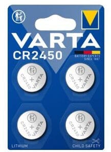 VARTA Knopfzellenbatterie CR2450 4er Blister