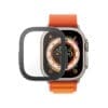 PanzerGlass Full Body Apple Watch 2023, 49mm, with D3O, Black Der Panzerglass-Full Body Displayschutz für die Apple Watch überzeugt durch seine kristallklare Abdeckung des gesamten Uhren-Displays, ohne die Berührungsempfindlichkeit der Smartwatch zu beeinträchtigen. Das Glas ist stoß- und wasserfest und mit einer oleophoben Schicht versehen, die nicht nur antibakteriell ist, sondern auch Fingerabdrücke verhindert sowie Staub, Schmutz und Feuchtigkeit absorbiert.
