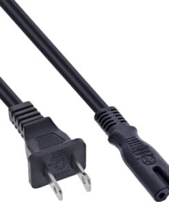 InLine® Netzkabel, Netzstecker USA auf Euro 8 C7 Stecker, 1,0m, schwarz