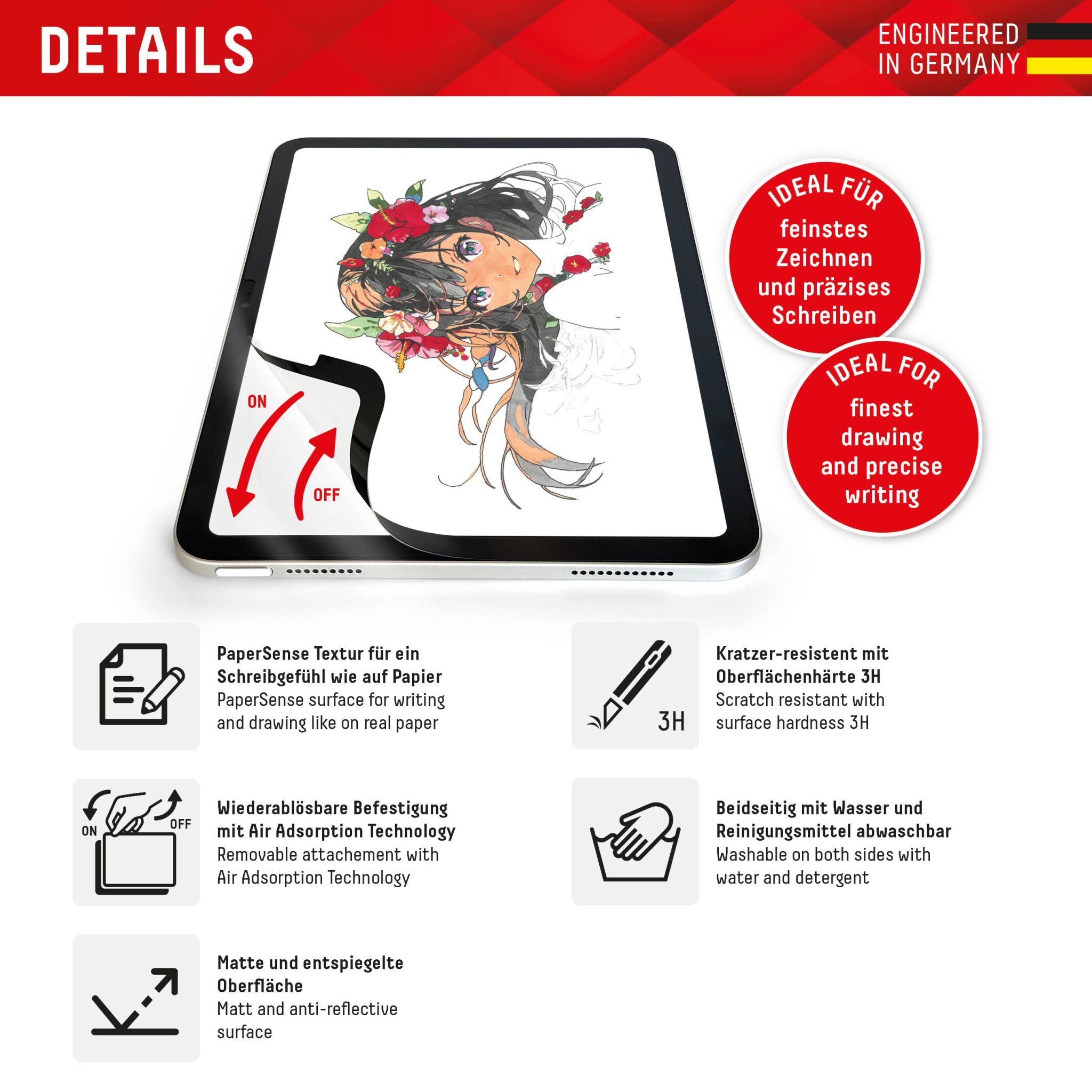 DISPLEX Papersense / echtes Schreibgefühl für iPad 10,9" (10. Gen) / iPad Air 11" (2024/25) / iPad 11" (2025) DISPLEX Papersense / echtes Schreibgefühl für iPad 10,9" (10. Gen) / iPad Air 11" (2024/25) / iPad 11" (2025) – Bild 2