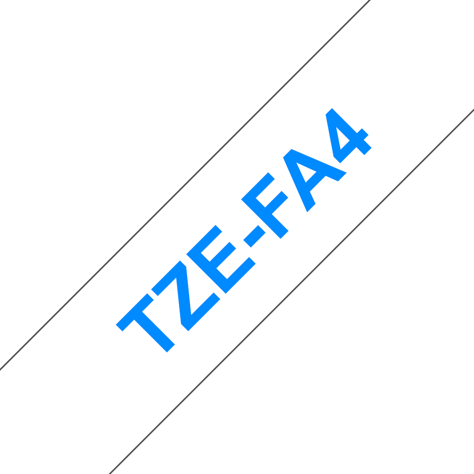 Brother Schriftband TZe-FA4 Blau auf Weiß 18mm x 3m Brother Schriftband TZe-FA4 Blau auf Weiß 18mm x 3m