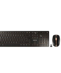 CHERRY DW 9100 SLIM Tastatur mit Maus Set kabellos schwarz bronze
