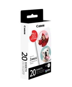 Canon Zink Sticker Fotopapier 33x33mm 20Blatt weiss ZP-2030-2C