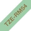 Textilband TZe-RM54 nicht klebend gold auf mintgrün 24mm x 4m Brother Textilband TZe-RN54 mit goldener Schrift auf dunkelblauem Hintergrund und einer Breite von 24 Millimeter, sowie 4 Meter Länge.