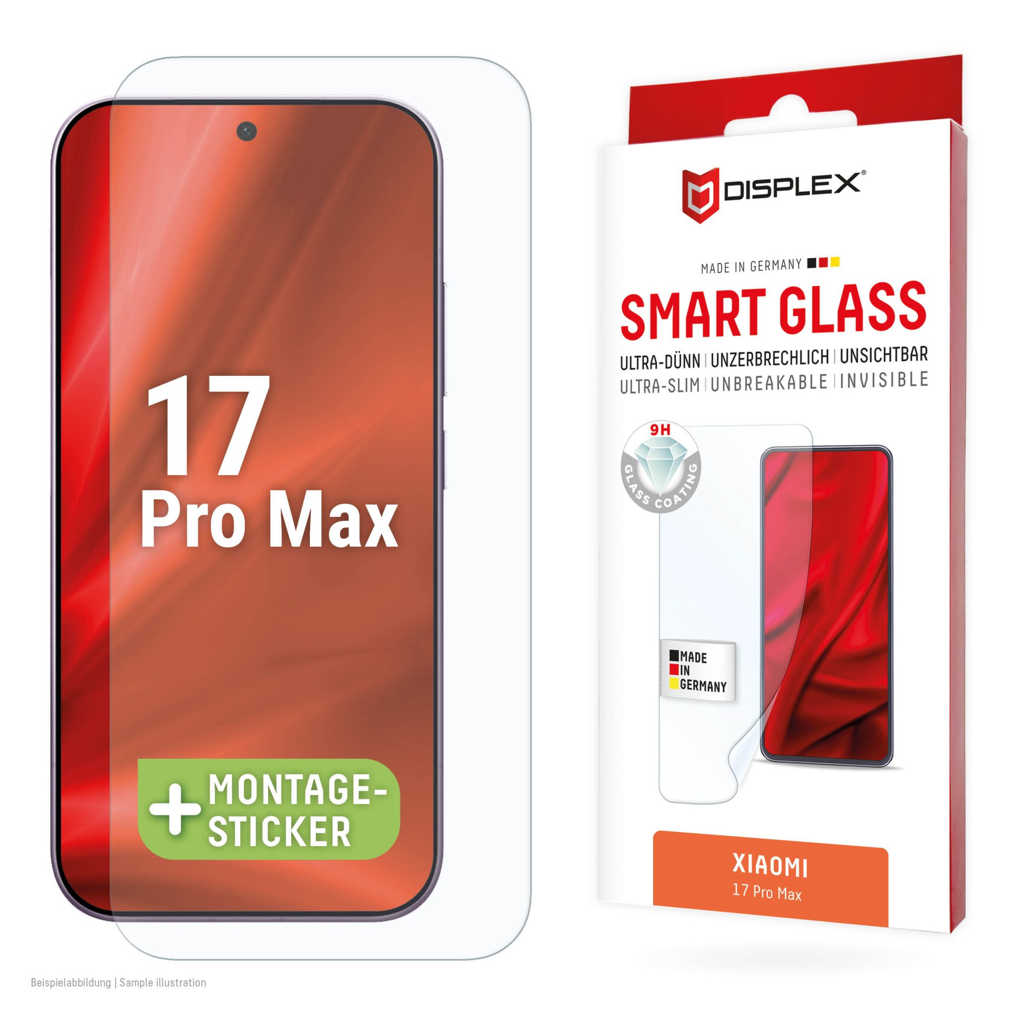 DISPLEX Panzerfolie 9H für Xiaomi 17 Pro Max DISPLEX Panzerfolie 9H für Xiaomi 17 Pro Max