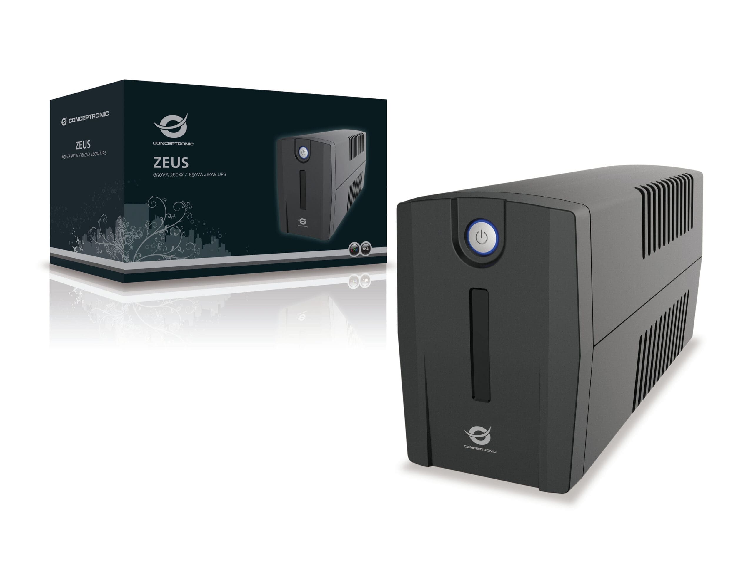 Conceptronic ZEUS 850VA 480W USV, schuko Conceptronic ZEUS 850VA 480W USV, schuko – Bild 2